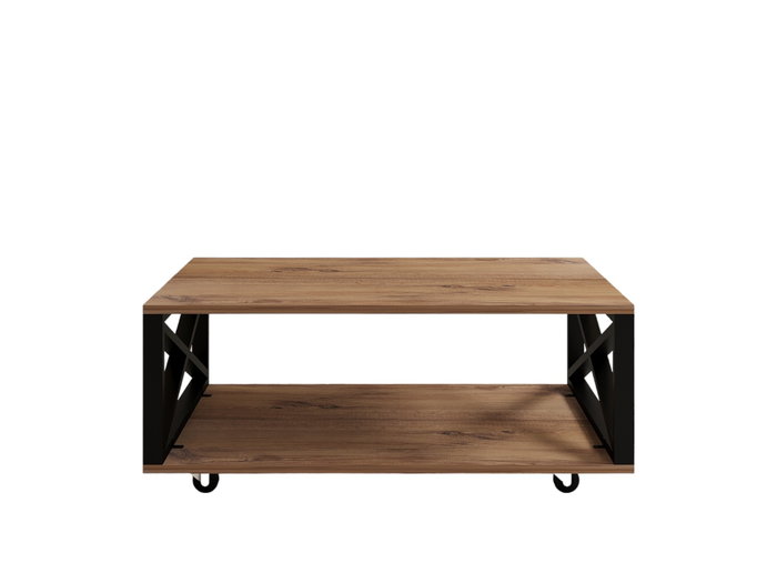 Hanah Home Mesa de centro Refia de 2 niveles en Pino Atlántico Hanah Home Mesa de centro Refia de 2 niveles en Pino Atlántico